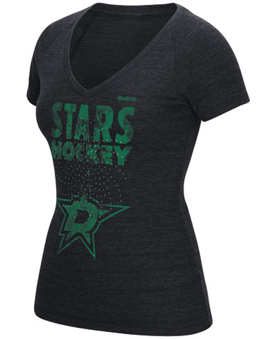 Reebok Women's Dallas Stars Block Rhinestone T-Shirt