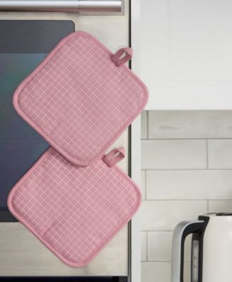 Gourmet Series Gridlines Pot Holder Set, Pack of 2