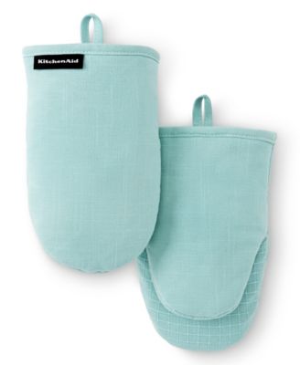 Gourmet Series Gridlines Mini Oven Mitts Set, Pack of 2