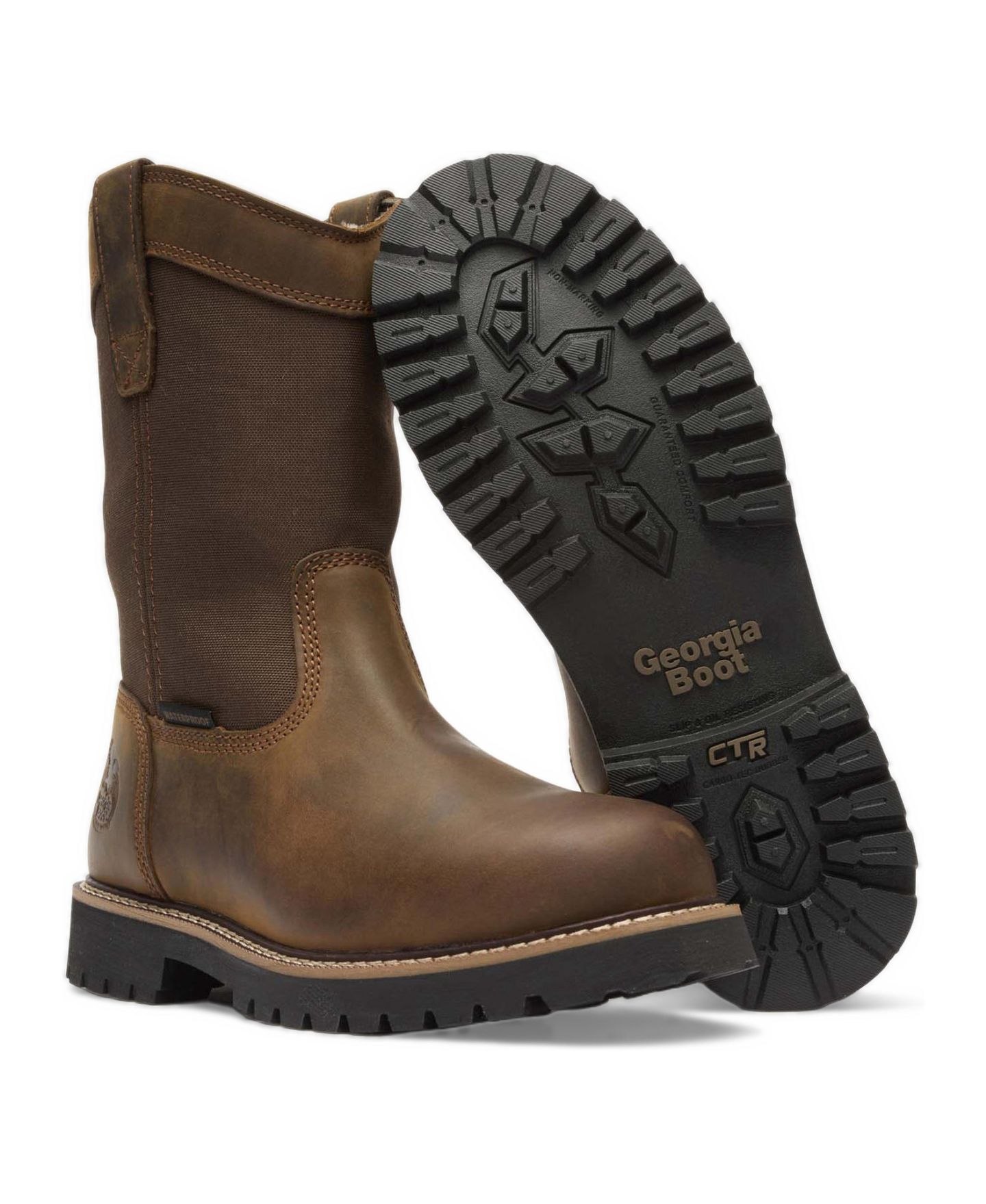 Мужские ботинки GEORGIA BOOT Core 37 Waterproof 10" Pull-On Work Boot, цвет: Коричневый — фото 2