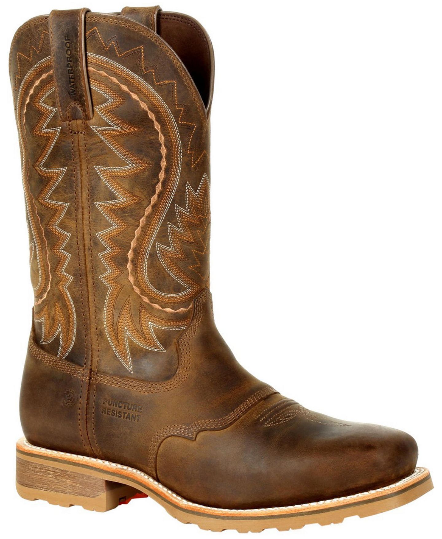 Мужские ботинки Durango Maverick Pro Steel Toe Waterproof Western Work Boot, цвет: Рыжевато-коричневый — фото 1
