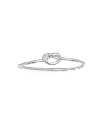 Minimalist Simple Midi Knuckle Stackable Infinity Love Knot Ring .925 Sterling Silver Thin 1MM Band
