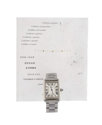 Бывшие в употреблении кварцевые часы Cartier Tank Solo из нержавеющей стали диаметром 24 мм