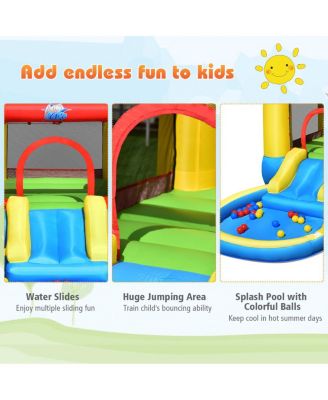 Kids Inflatable Bounce House Castle with Balls Pool and Bag