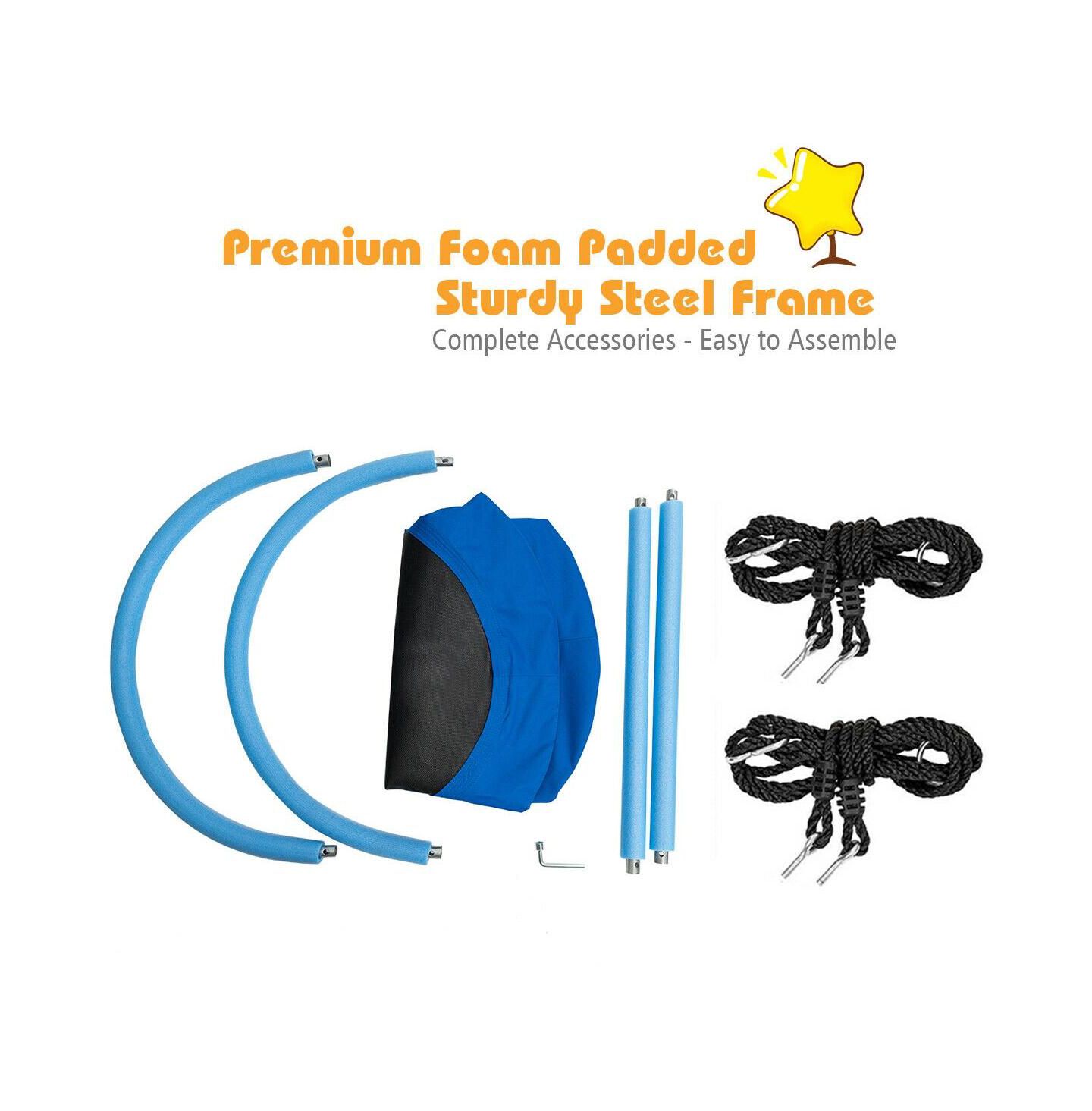Детские игрушки Mecale Saucer Surf 60" Adjustable Swing Set, 700-lb Capacity, Ages 3+, цвет: Синий — фото 9