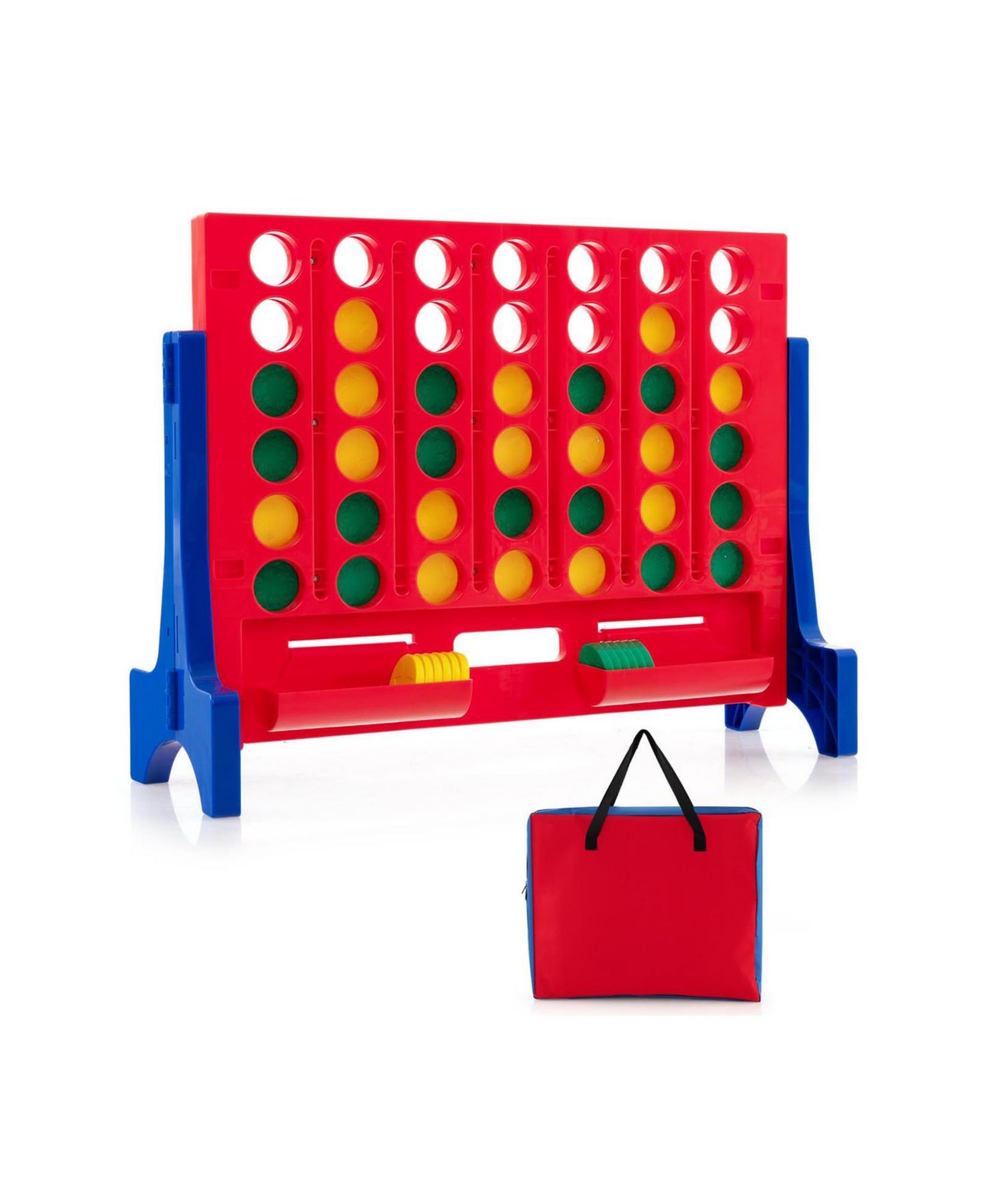 Детская настольная игра Mecale 4-to-Score Connect 2-Player 42-Coin Board Game, Ages 3+, цвет: Синий — фото 1