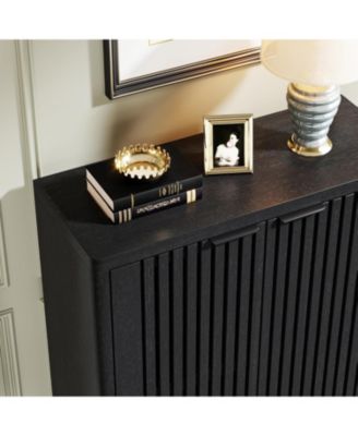 6-Tier Freestanding Shoe Cabinet with Shutter Doors and Adjustable Shelves for Entryway and Hallway