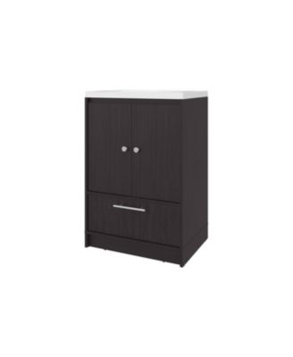 Sinclair Freestanding Bathroom Vanity with Sink, Two Doors and Bottom Drawer, Wengue