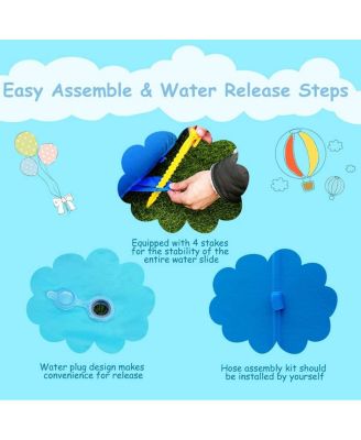 Inflatable Water Pool with Splash and Slide