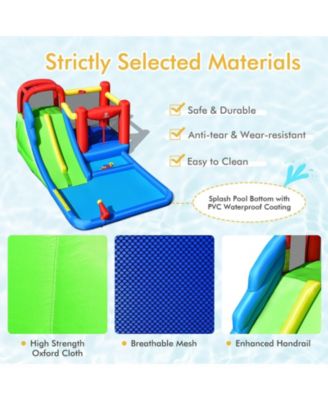 Inflatable Water Slide with Ocean Balls for Kids without Blower