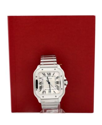 Бывшие в употреблении автоматические часы Cartier Santos de Cartier из нержавеющей стали диаметром 40 мм