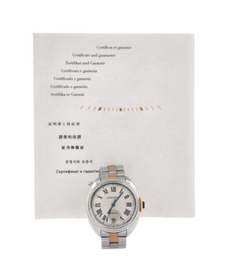 Бывшие в употреблении автоматические часы Cartier Cle de Cartier из нержавеющей стали и розового золота 35 мм