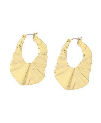 Robert Lee Morris Soho Gold Textured Hoop Earrings