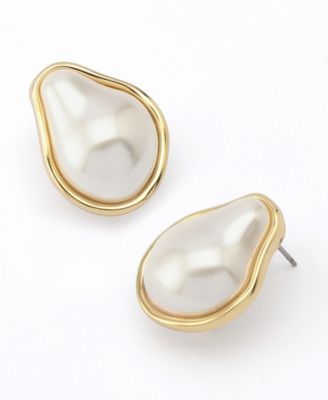 Robert Lee Morris Soho Faux Cultivated Pearl Button Earrings 9090₽