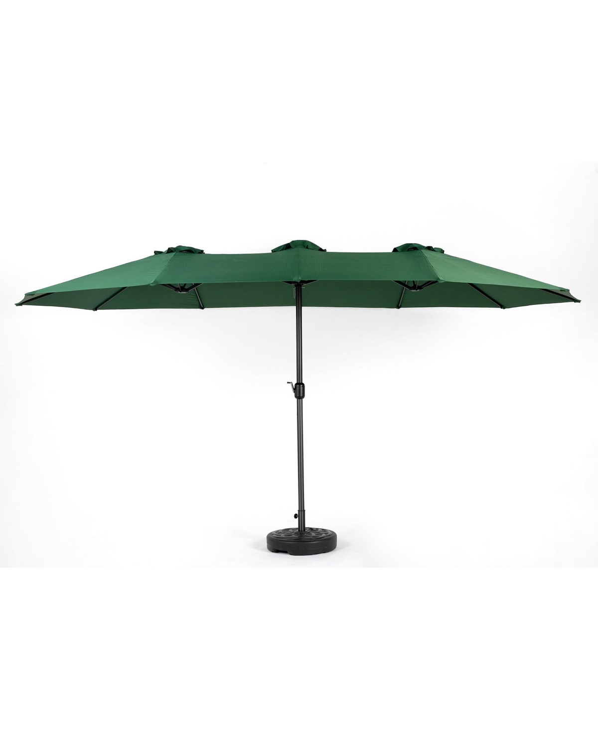 14.8 Ft Double Sided Outdoor Umbrella Rectangular Large with Crank - Bright green