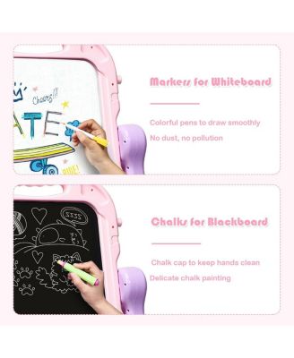 Height Adjustable Kids Art Easel Magnetic Double-Sided Board