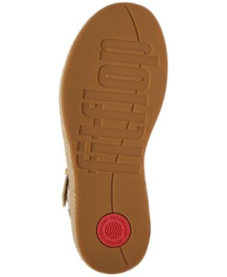 Women's Platform Espadrille Leather Wedge Sandals