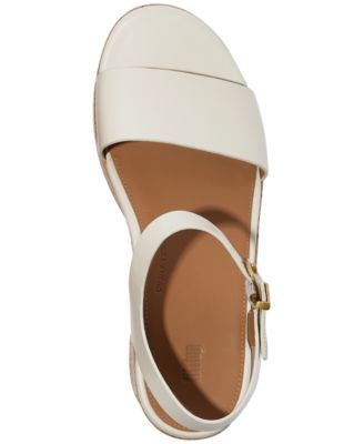 Women's Strappy Leather Cork Platform Sandals