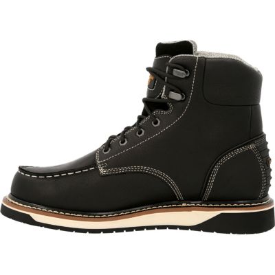 Men's AMP LT Wedge Waterproof Moc-Toe Black Work Boot