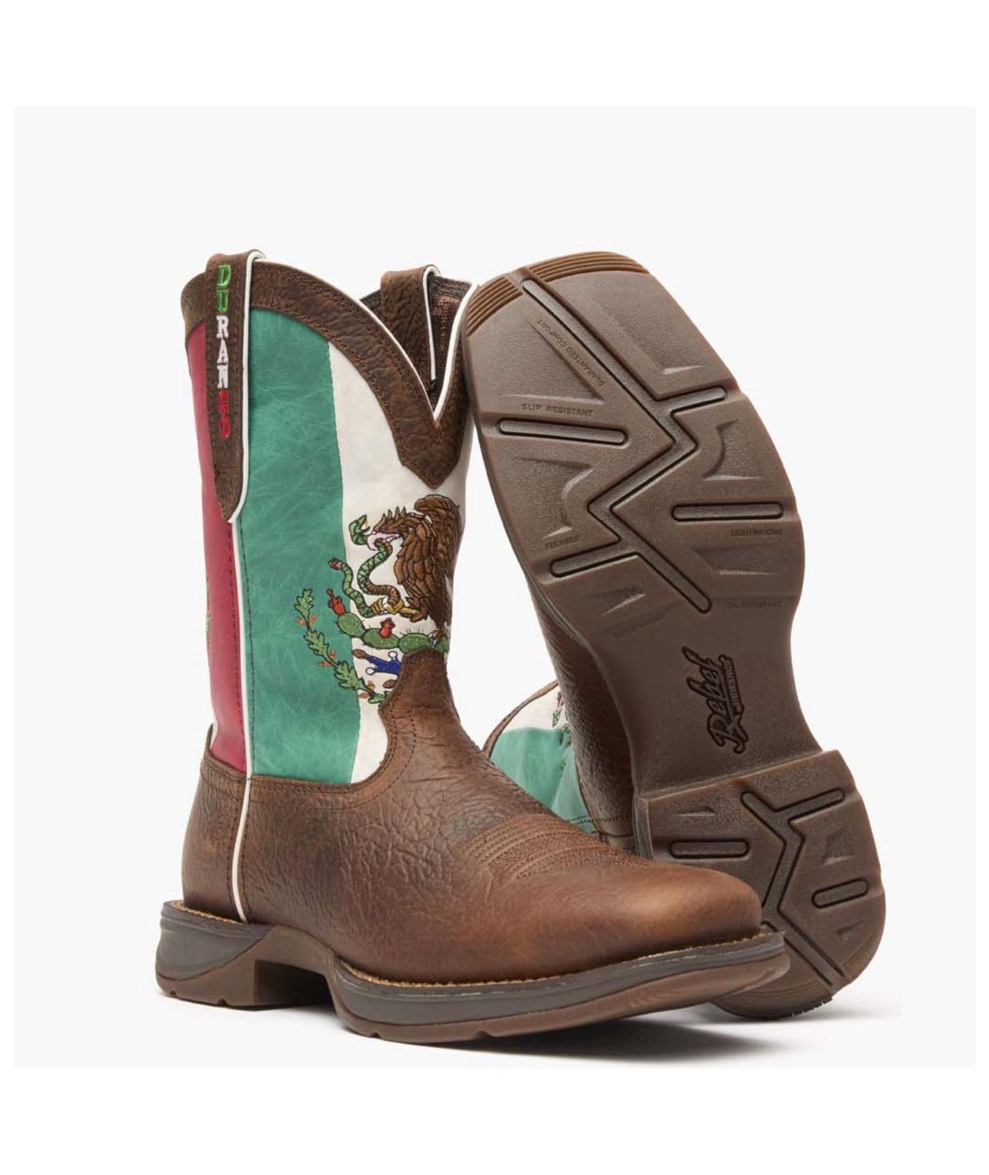 Мужские ботинки Durango Rebel by Mexico Flag Western Boot, цвет: Коричневый — фото 2