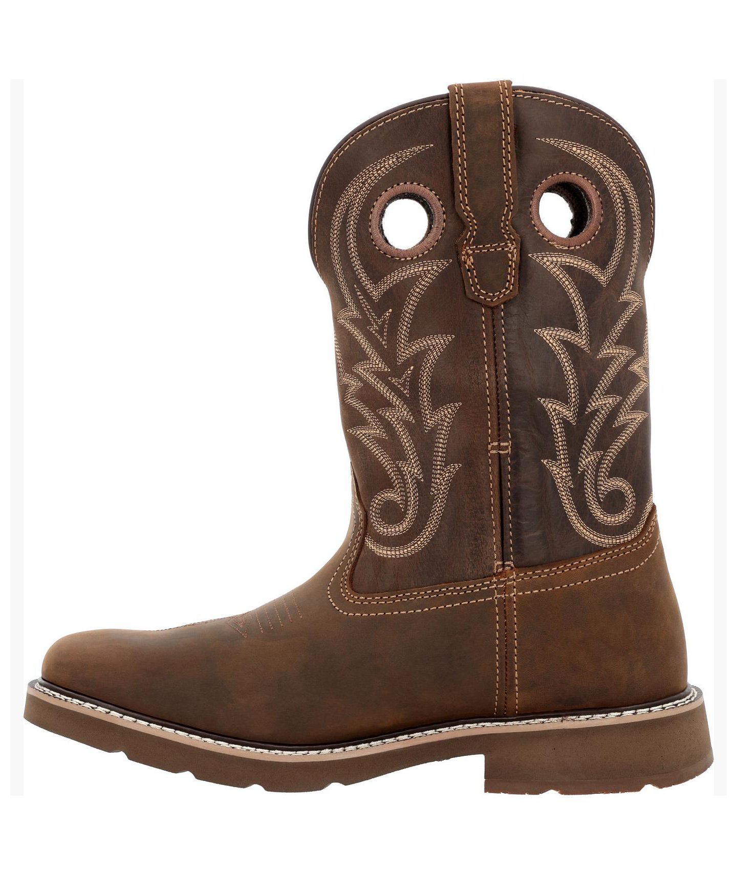 Мужские ботинки GEORGIA BOOT Core 37 Western 11" Waterproof Pull-On Work Boot, цвет: Коричневый — фото 9