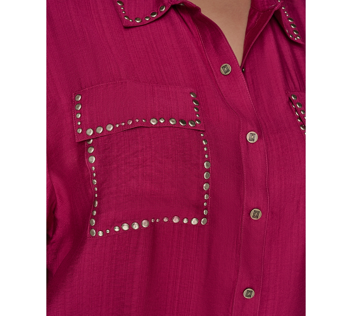 Karl Lagerfeld Paris Stud-Embellished Button-Front Shirt
