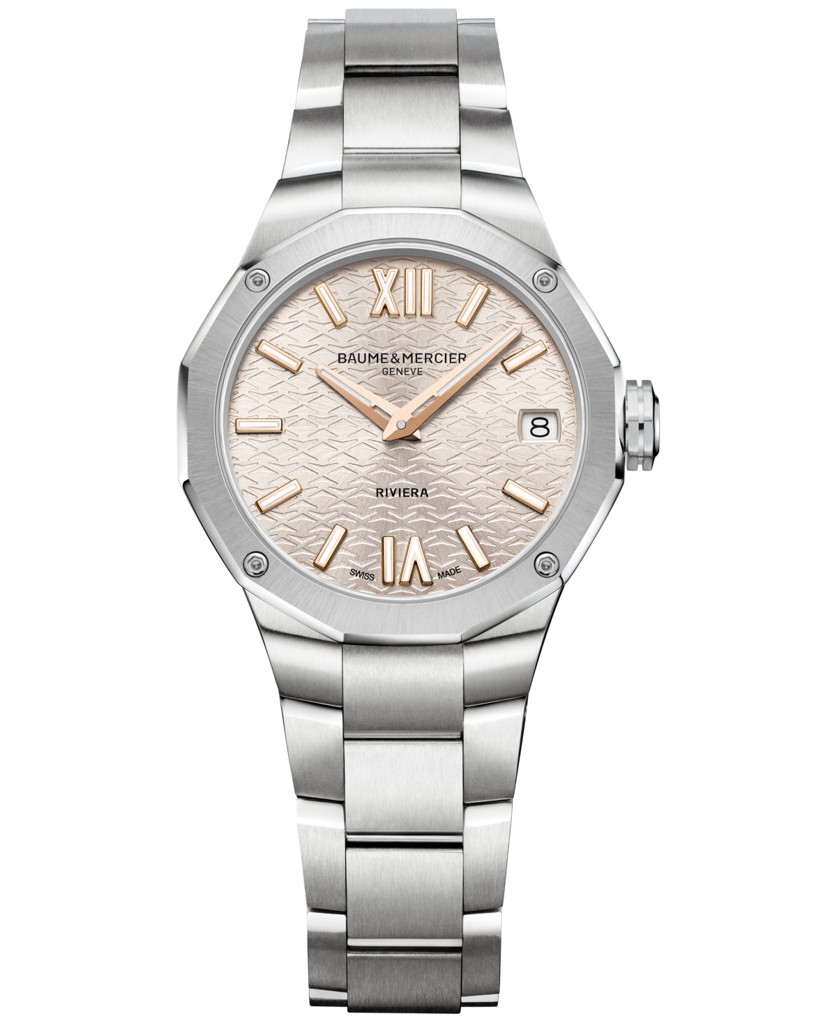 Women's Swiss Riviera Stainless Steel Bracelet Watch 33mm - Silver
