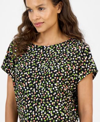 Women's Banded-Hem Dolman-Sleeve Top