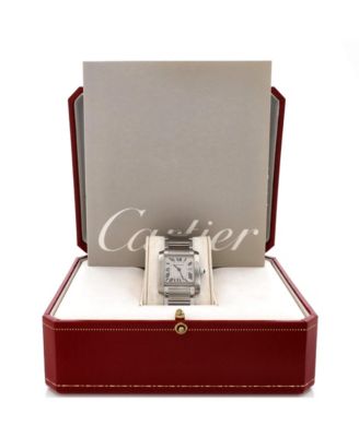 Бывшие в употреблении кварцевые часы Cartier Tank Francaise из нержавеющей стали 25 мм