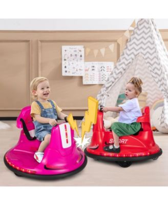 12V Kids Ride On Bumper Car with Remote Control Lights and Music