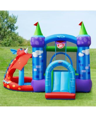 Kids Inflatable Bounce House Dragon Jumping Slide Bouncer Castle
