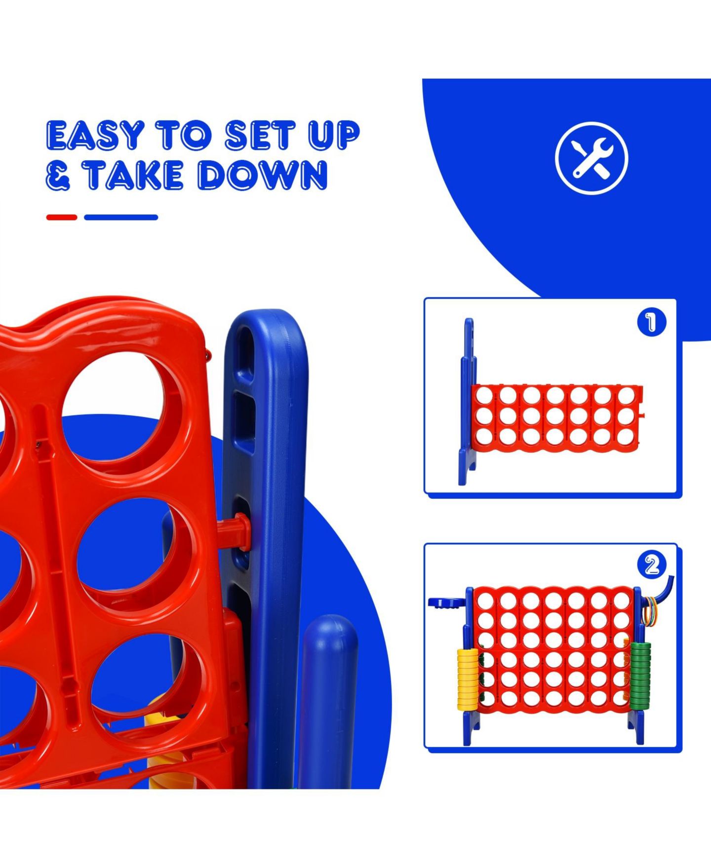 Детские игрушки Mecale 2.5ft 4-to-Score Game Set, цвет: Синий — фото 9