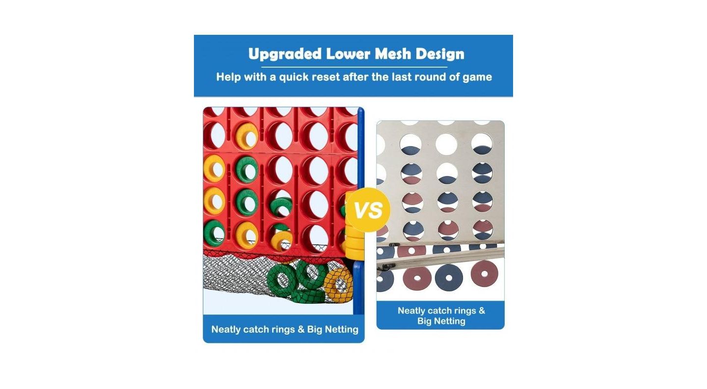 Детские игрушки Mecale 4-to-Score Giant Game Set with Net Storage, цвет: Красный — фото 9