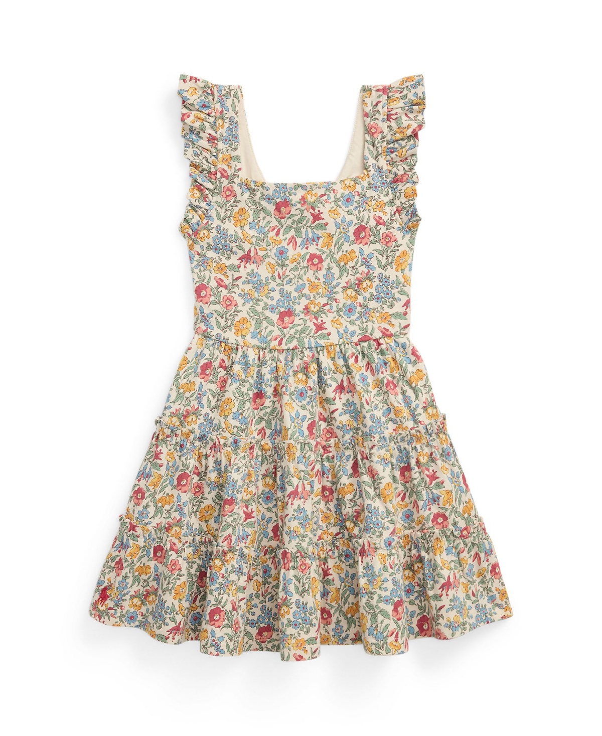 Polo Ralph Lauren Big Girls Floral Ruffled Dress