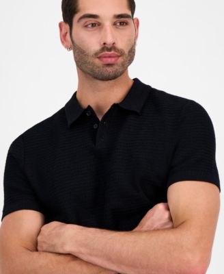 Мужская текстурированная рубашка поло GUESS Raymond с коротким рукавом