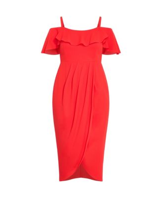 Women's Flirtation Drape Midi Dress