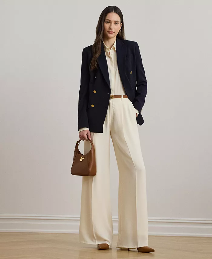 Women's Double-Faced Georgette Wide-Leg Pants - thumbnail 8