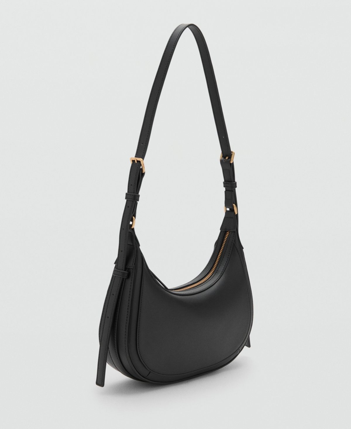 Mango Women's Oval Shoulder Bag In Black
