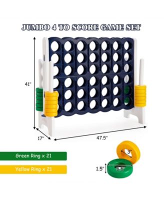 3.5 Feet Tall Jumbo 4-to-Score Giant Game Set with 42 Jumbo Rings
