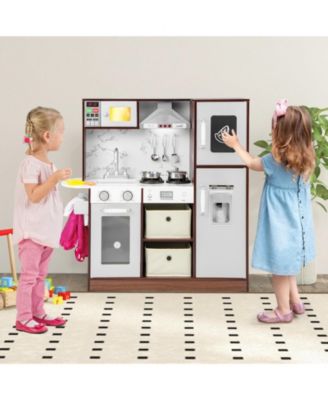 Kids Modern Toy Kitchen Playset with Attractive Lights and Sounds