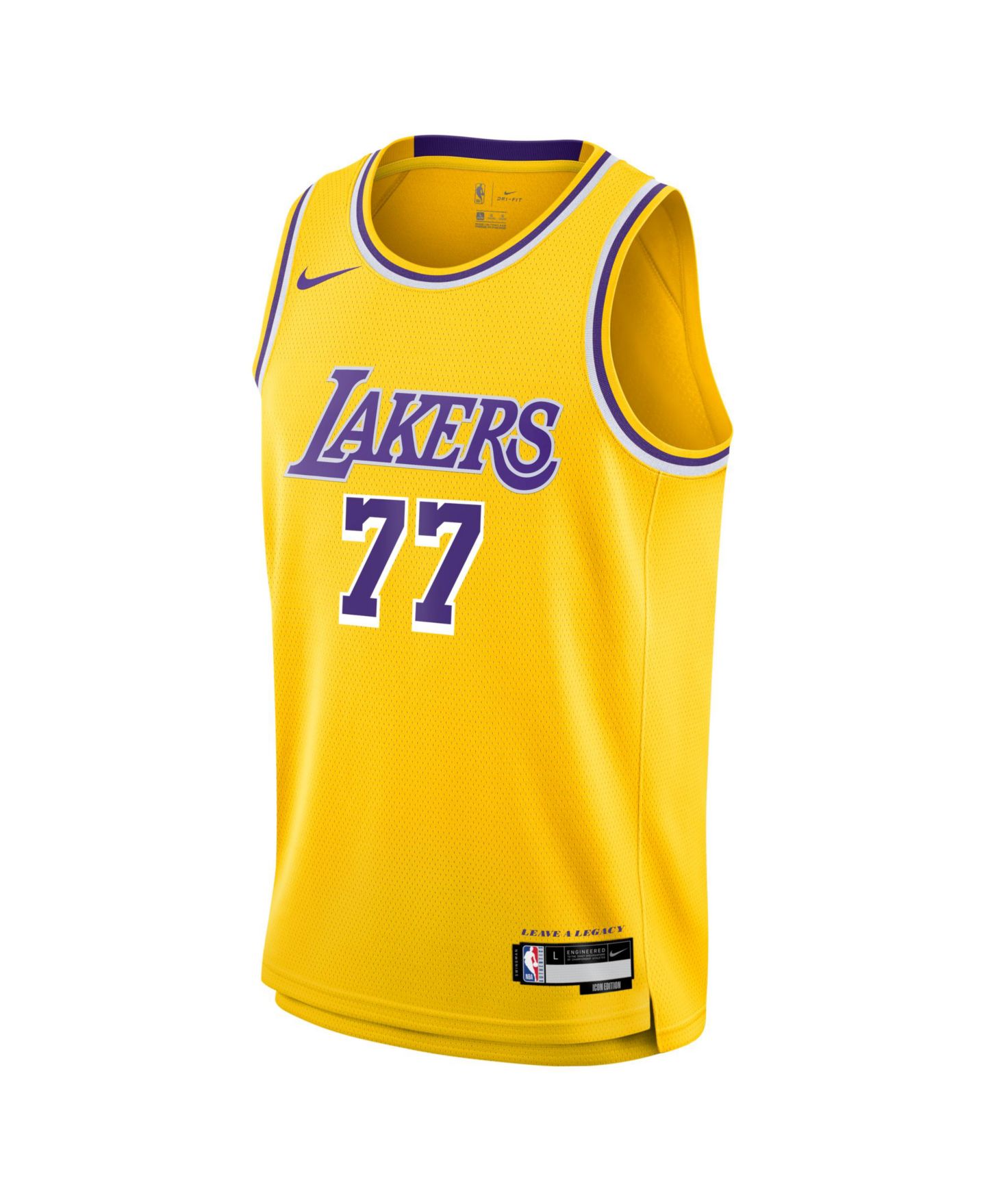 Детское джерси Nike Luka Doncic Los Angeles Lakers Swingman, Gold — фото 2