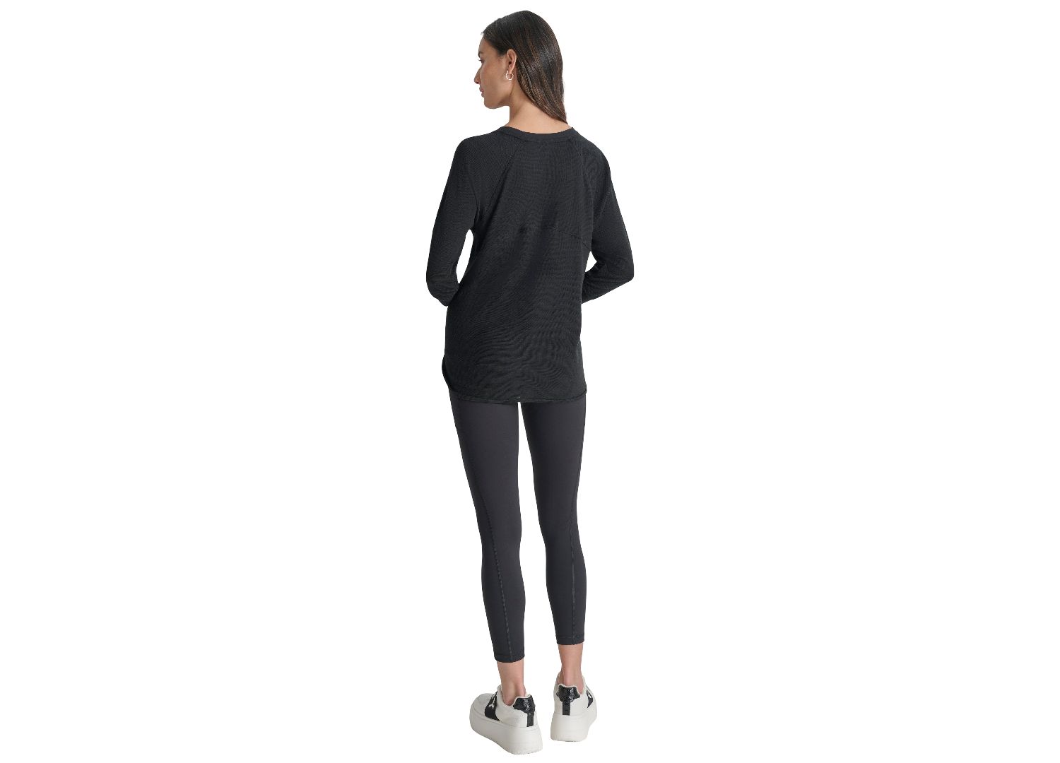 Women's Mini Slub Waffle Three-Quarter-Sleeve T-Shirt