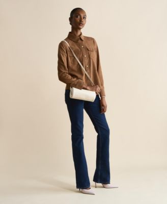 Women's Leather Barrel Bag, Created for Macy's