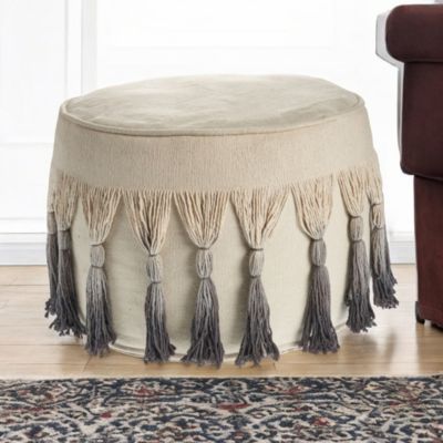 Multi-purpose Round Ottoman for Extra Seating and Footrest