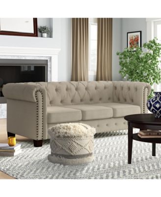 Round Wool Ottoman for Comfortable Footrest and Living Room Seating