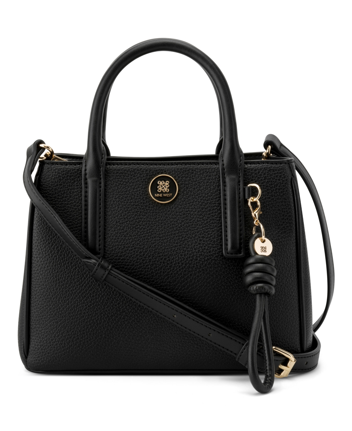 Harland Small Satchel Crossbody Bag - Black