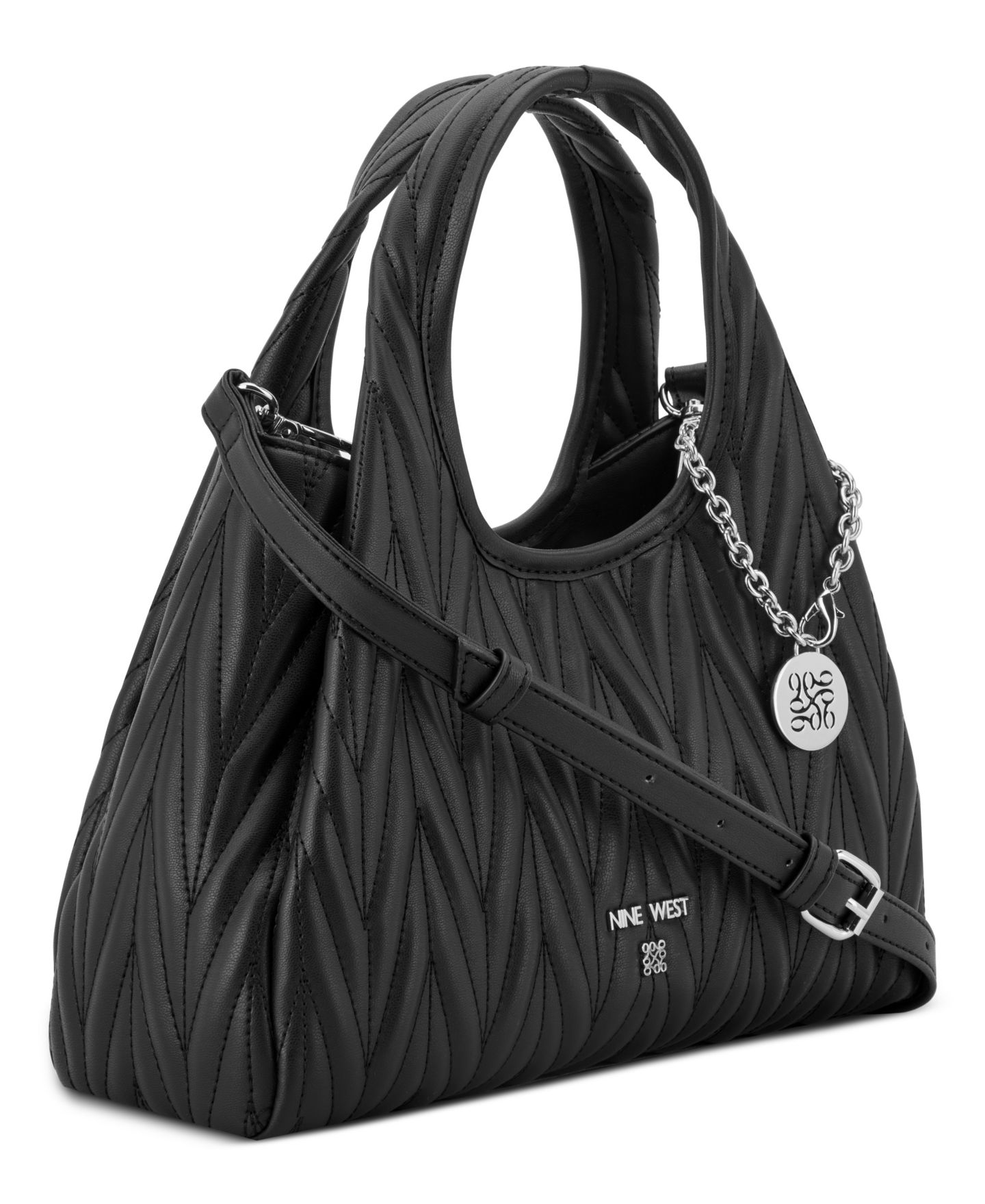 Женская сумка Nine West Jaslee Top Handle Crossbody, цвет: Чёрный — фото 4
