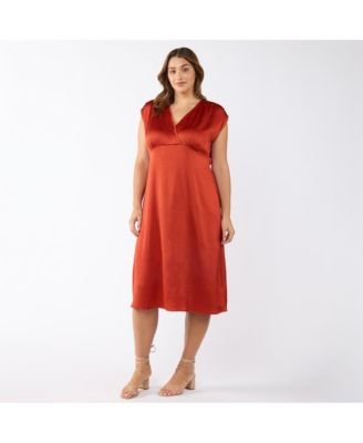 Plus Size Burning Desert Textured Dress