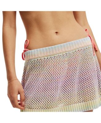 Женская пляжная юбка ИЗ ХЛОПКА, связанная крючком