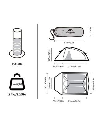 Cloud-Up 3 Person Lightweight Backpacking Tent with Footprint - 3 Season Free Standing Dome Camping Hiking Waterproof Backpack Tents